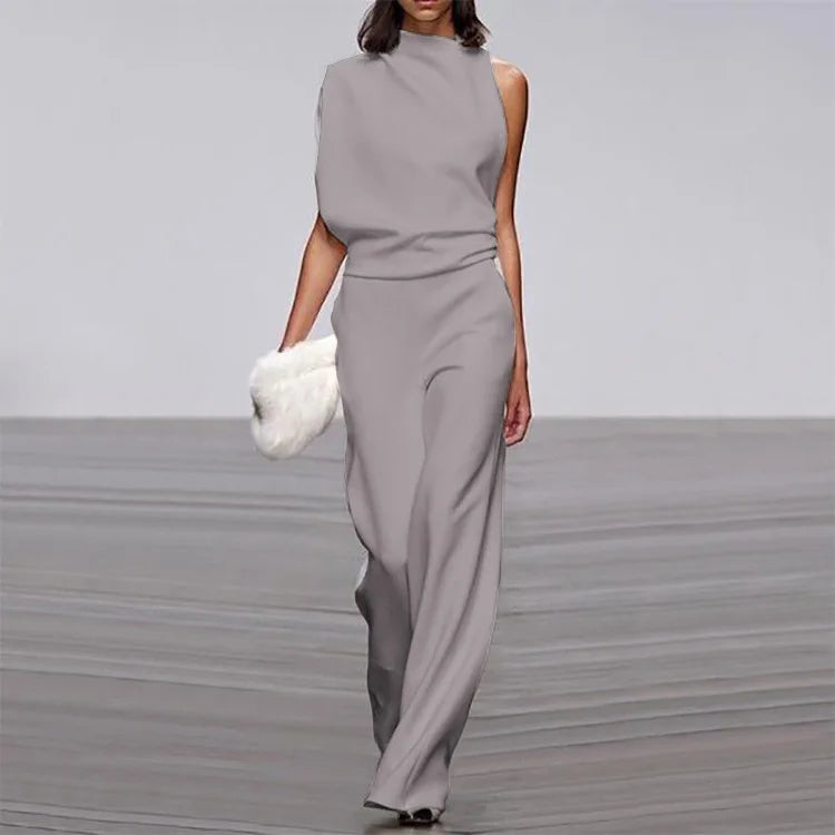 Envy NYC Envy NYC Summer Sleeveless Collar Jumpsuit — detail shot 8