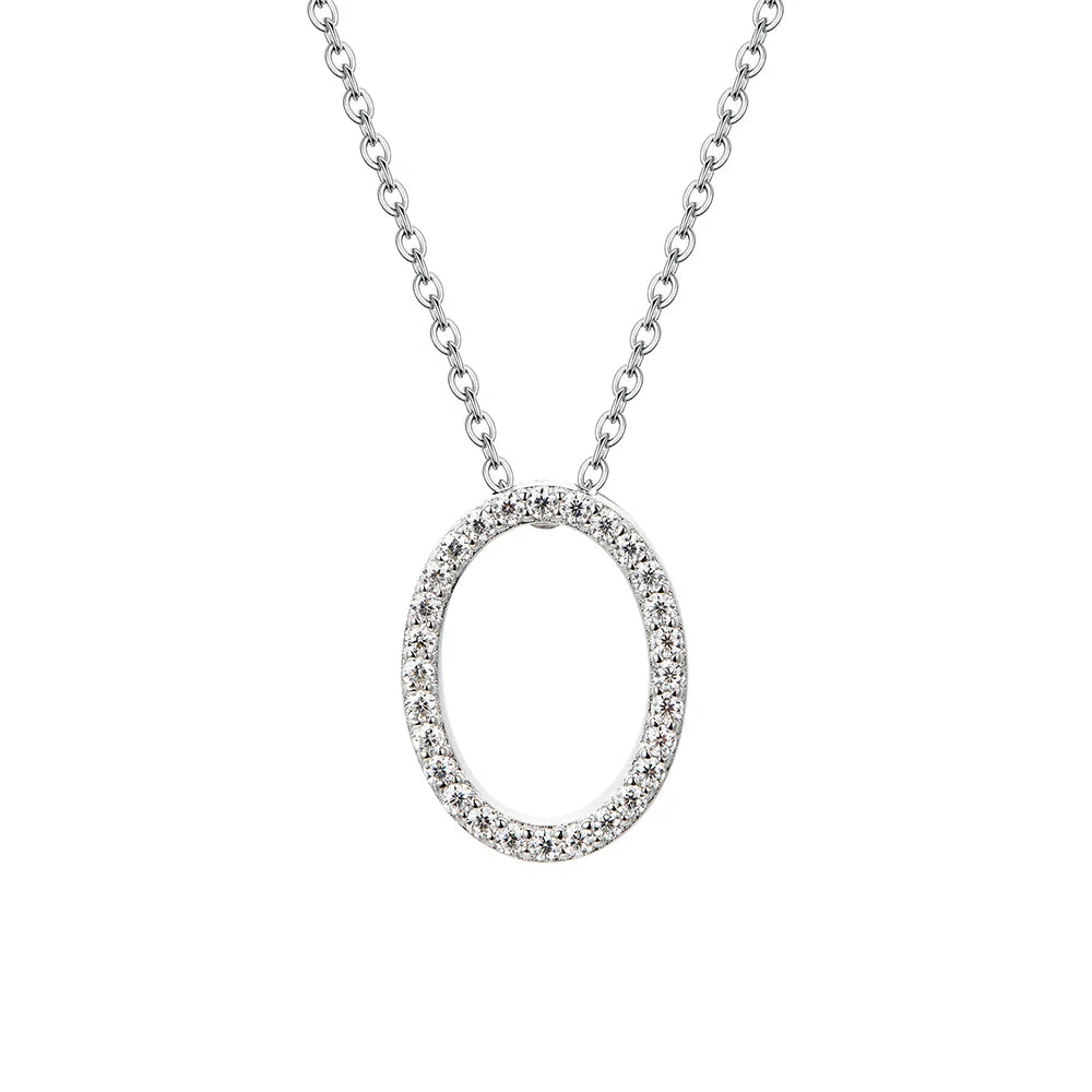 SORI STYLE VVS1 D Moissanite Letters Pendant Necklace for Women — side view