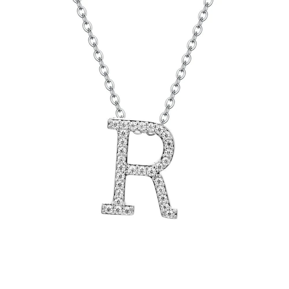 VVS1 D Moissanite Letters Pendant Necklace
