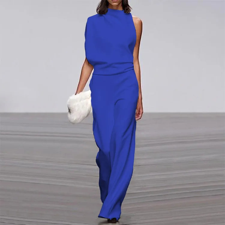 Envy NYC Summer Sleeveless Collar Jumpsuit