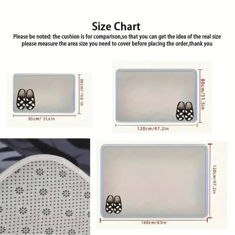 Perfecsy Yoga Door Mat Anti-Slip Noise Reduction Floor Mat Pilates Fitness Mat Home Floor Mat Indoor and Outdoor Carpet Home 