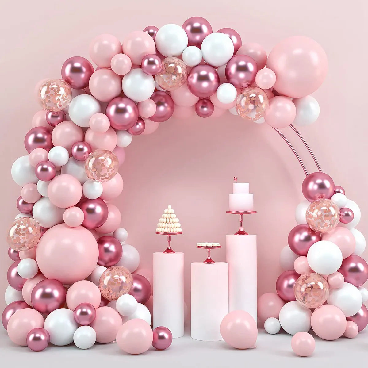 Perfecsy Pink Macaron Balloons Garland Arch Kit Birthday Party Decor Kids Wedding Birthday Party Supplies Baby Shower Decor L