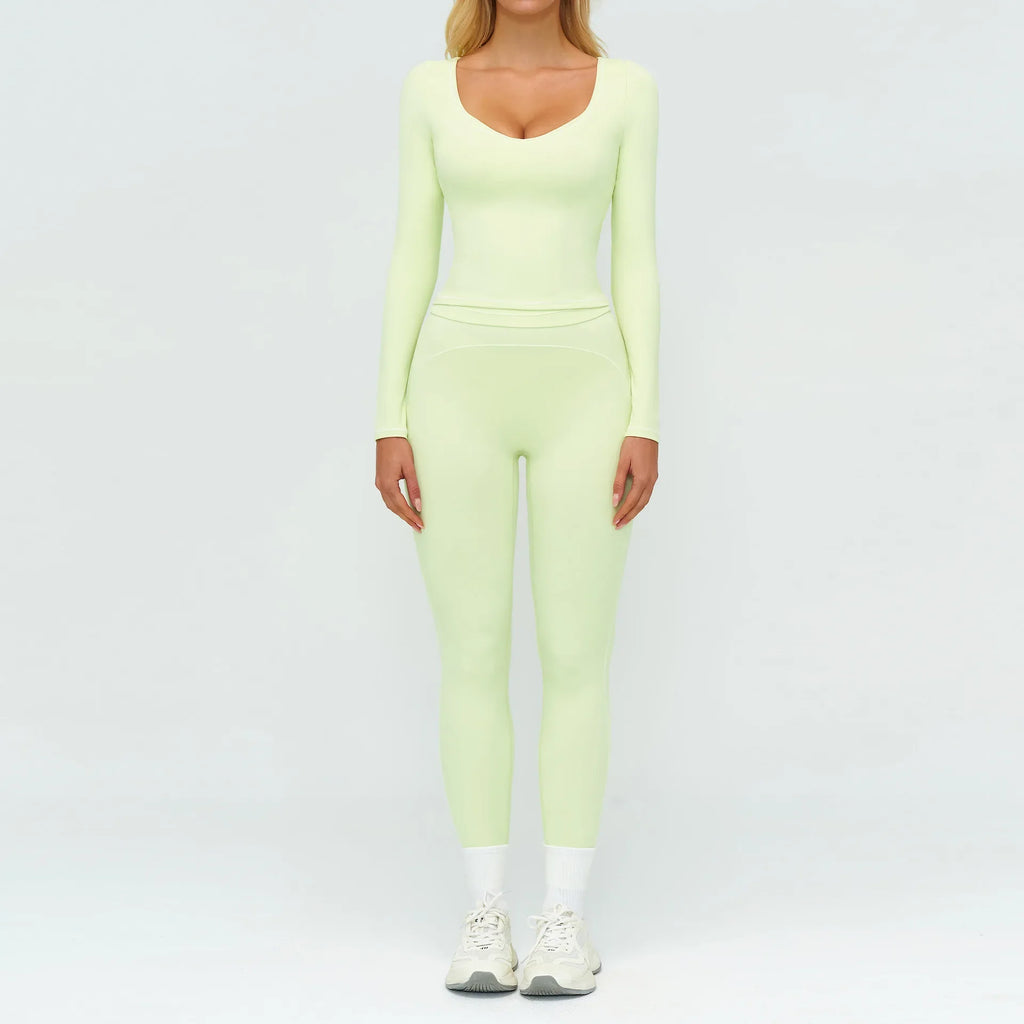 Women's Yoga Set 2 Piece Tracksuit Long Sleeve Sportswear