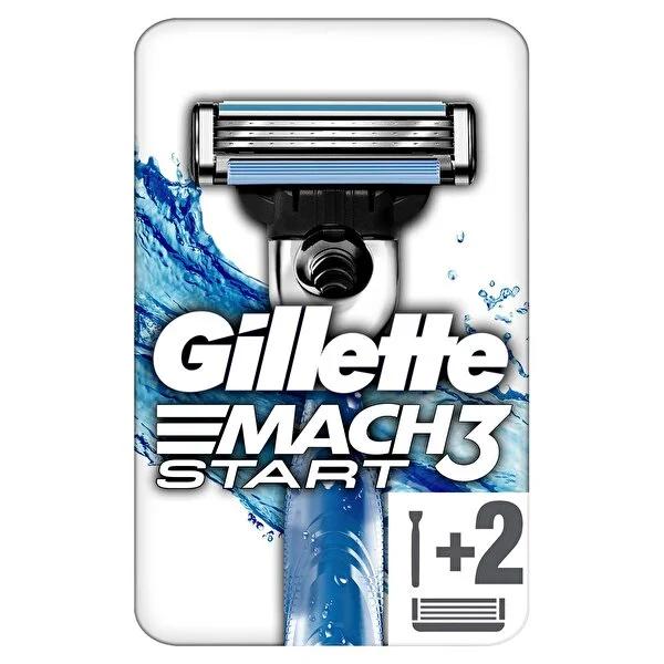 Gillette Mach3 Start Men's Razor Handle for Comfortable Shaving Experience - Aqua-Grip, DuraComfort, Compatible with Mach3 Blades