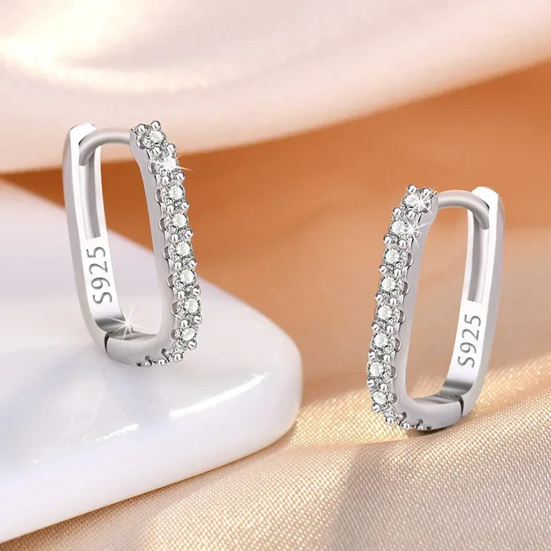 SORI STYLE 925 Sterling Silver Crystal Fashion Hoop Earrings — packaging