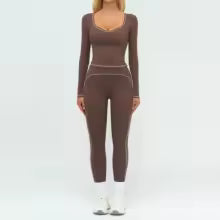 Women's Yoga Set 2 Piece Tracksuit Long Sleeve Sportswear