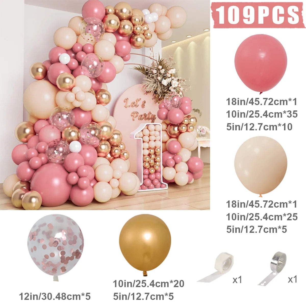 Perfecsy Retro Pink Pastel Macaron Balloons Garland Arch Kit Wedding Birthday Party Decoration Girls Baby Shower Rose Gold Ba
