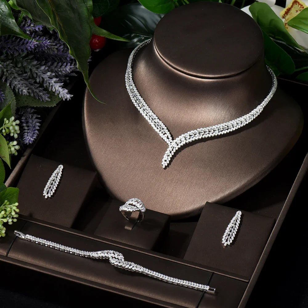Envy NYC Envy NYC Breathtaking CZ Bridal Jewelry Set — main product shot