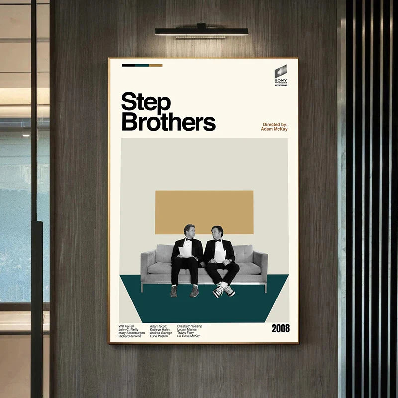 Perfecsy TV Series Movie Posters Set Breaking Bad Cars Fight Club Midcentury Modern Minimalist Retro Vintage Canvas Print Liv