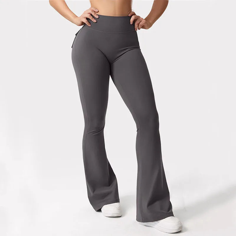 MyClosetAid Wide Leg High Stretch Yoga Leggings — side view