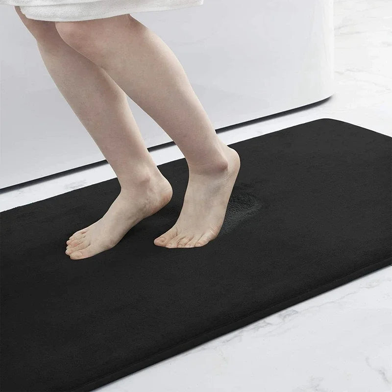 Perfecsy VIKAMA Bathroom Water-absorbent Floor Mats Bathroom Doorway Quick-drying Anti-fall Non-slip Foot Mats Restroom Mats 