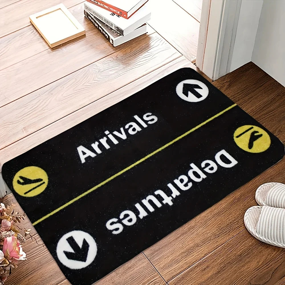 Perfecsy VIKAMA Minimalist Airplane Parking Sign Pattern Rug Living Room, Bedroom, Entryway Doormat Soft and Comfortable Home