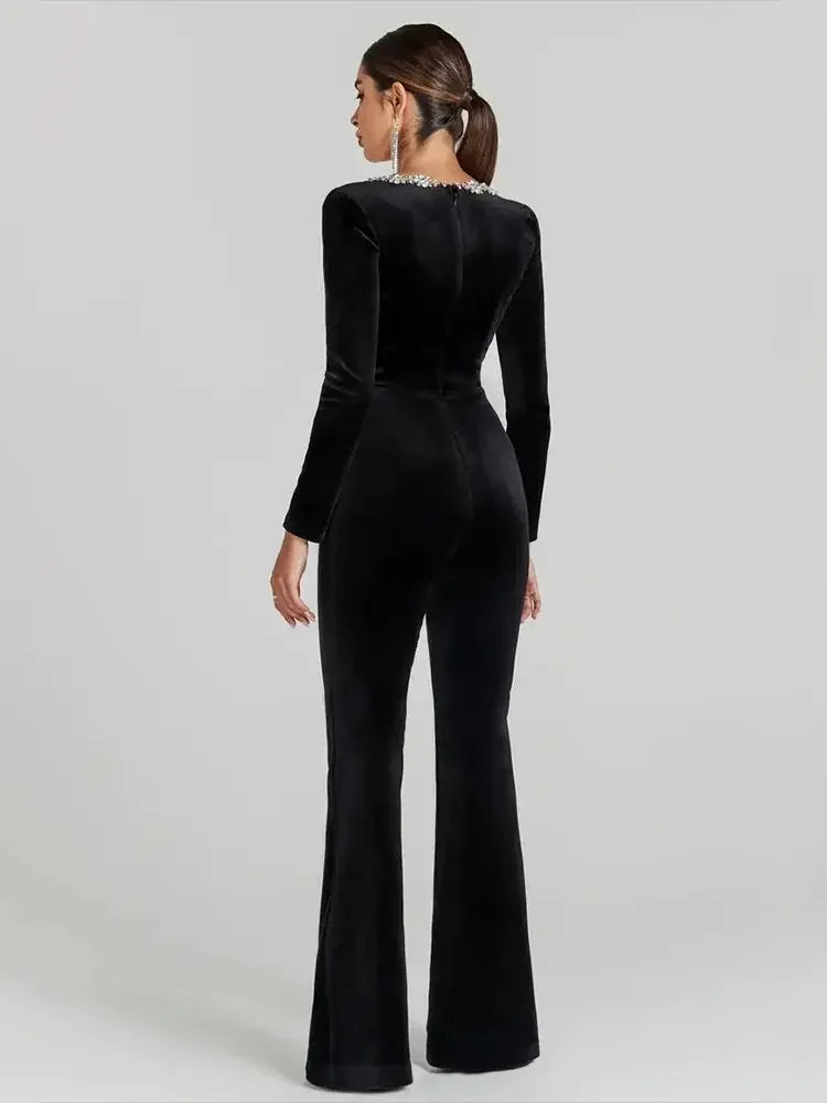 Envy NYC Envy NYC Women's Black Bandage Jumpsuit — Black detail
