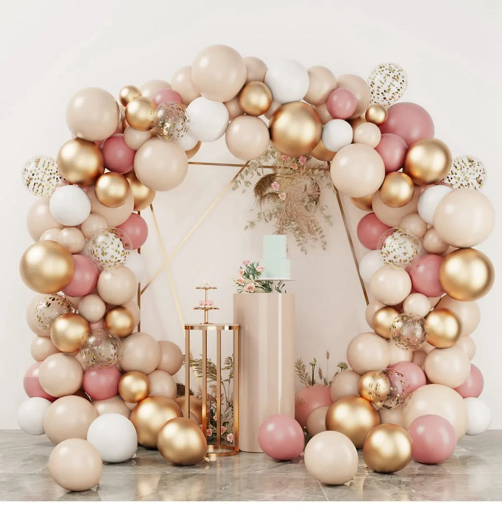 Perfecsy Pink Gold Balloon Garland Arch Kit Birthday Party Decor Kids Girl Wedding Birthday Party Baloon Supplies Baby Shower