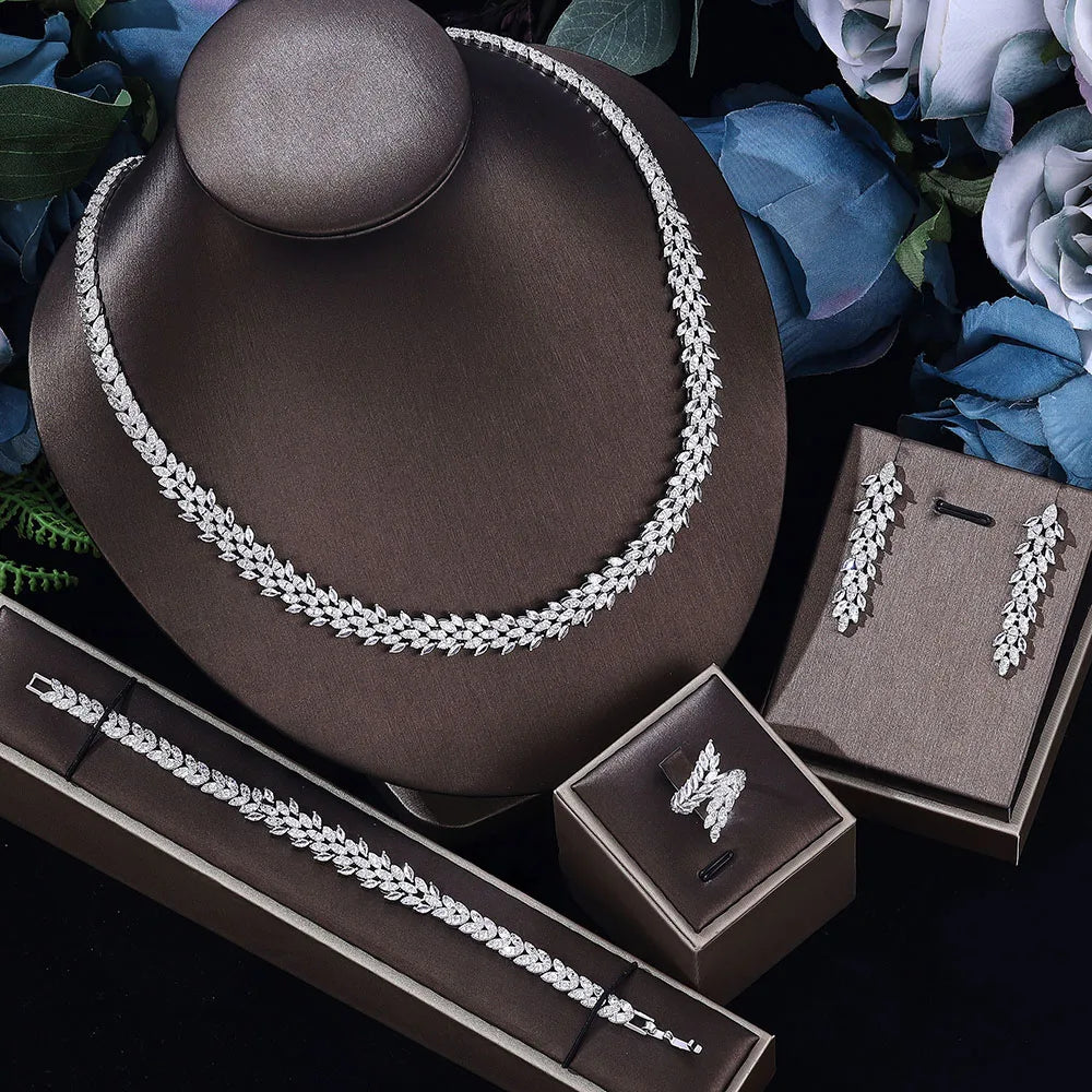 Envy NYC Envy NYC 4pcs Bridal Zirconia Full Jewelry Set — main product shot