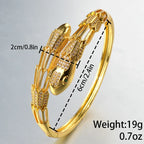 Envy NYC Envy NYC Snake CZ Zircon Bangle Bracelet — construction detail