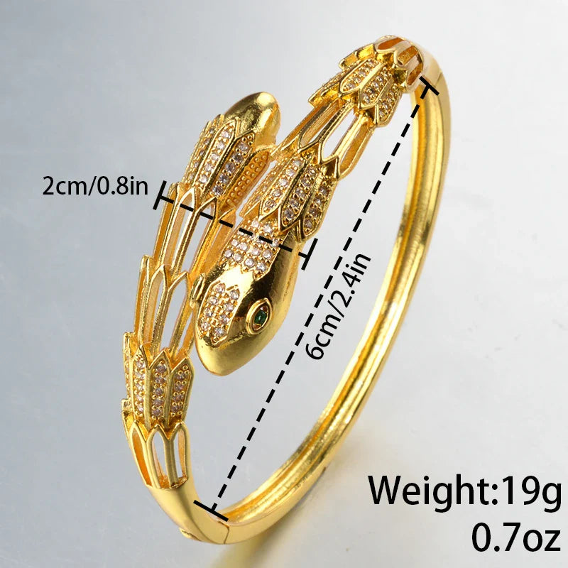 Envy NYC Envy NYC Snake CZ Zircon Bangle Bracelet — construction detail