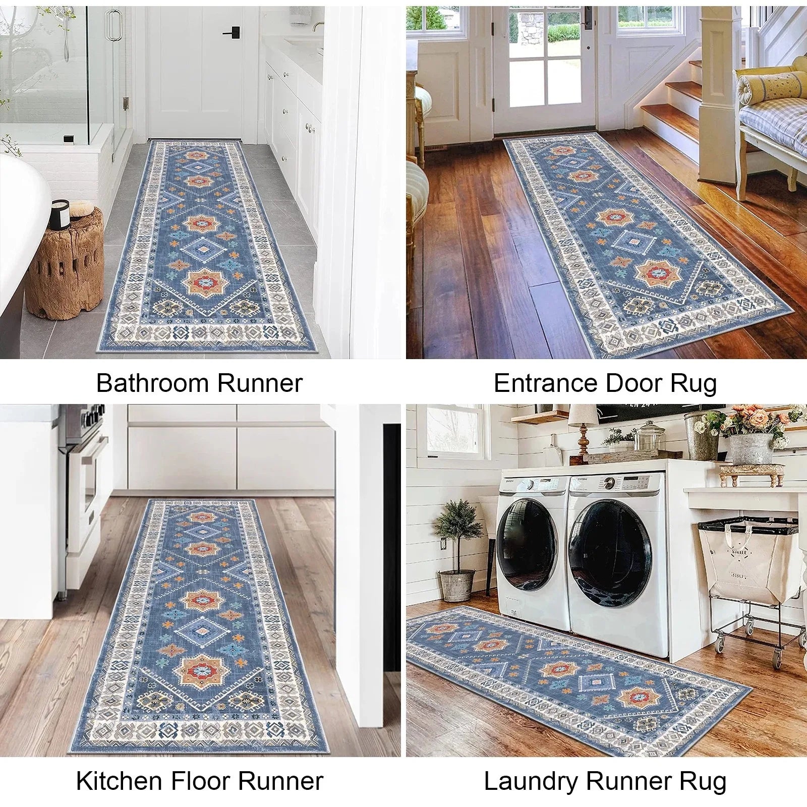 Perfecsy VIKAMA Bohemian Crystal Velvet Carpet Dirt Resistant And Easy To Care Hallway Full Carpeted Balcony Carpeted Home De