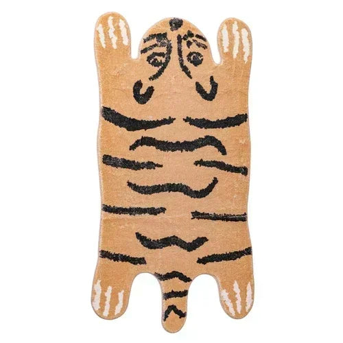 Perfecsy VIKAMA Cartoon Leopard Carpet For Cooling And Warmth, Home Decoration, Bedroom Plush Floor Mat, Living Room Rest Are