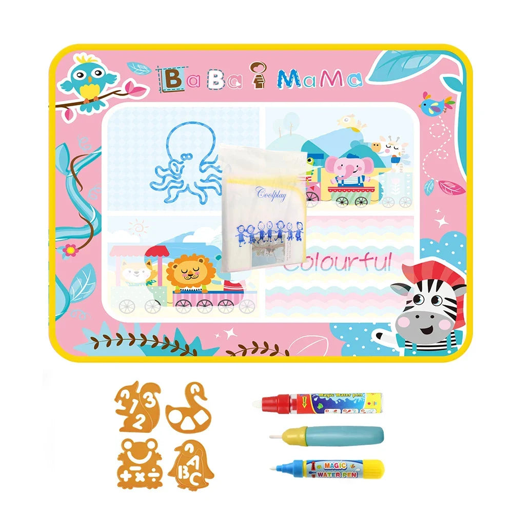 Magic Water Drawing Mat Coloring Doodle Mat with Magic Pens Educational Toys  Painting Board Montessori Toys for Kids Gifts