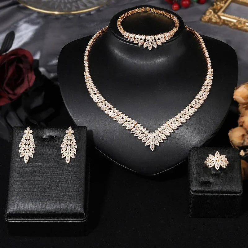 Envy NYC Breathtaking CZ Bridal Jewelry Set