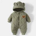 SORI STYLE Warm Winter Baby Romper Bear Jumpsuit — fabric or material detail
