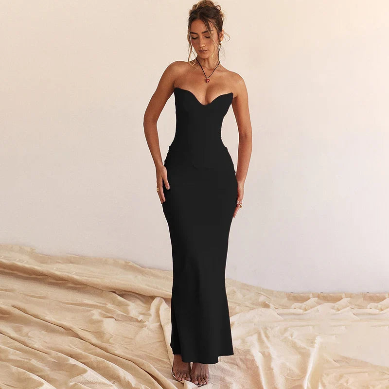 Envy NYC Envy NYC Pristine Corset Maxi Dress — detail shot 7