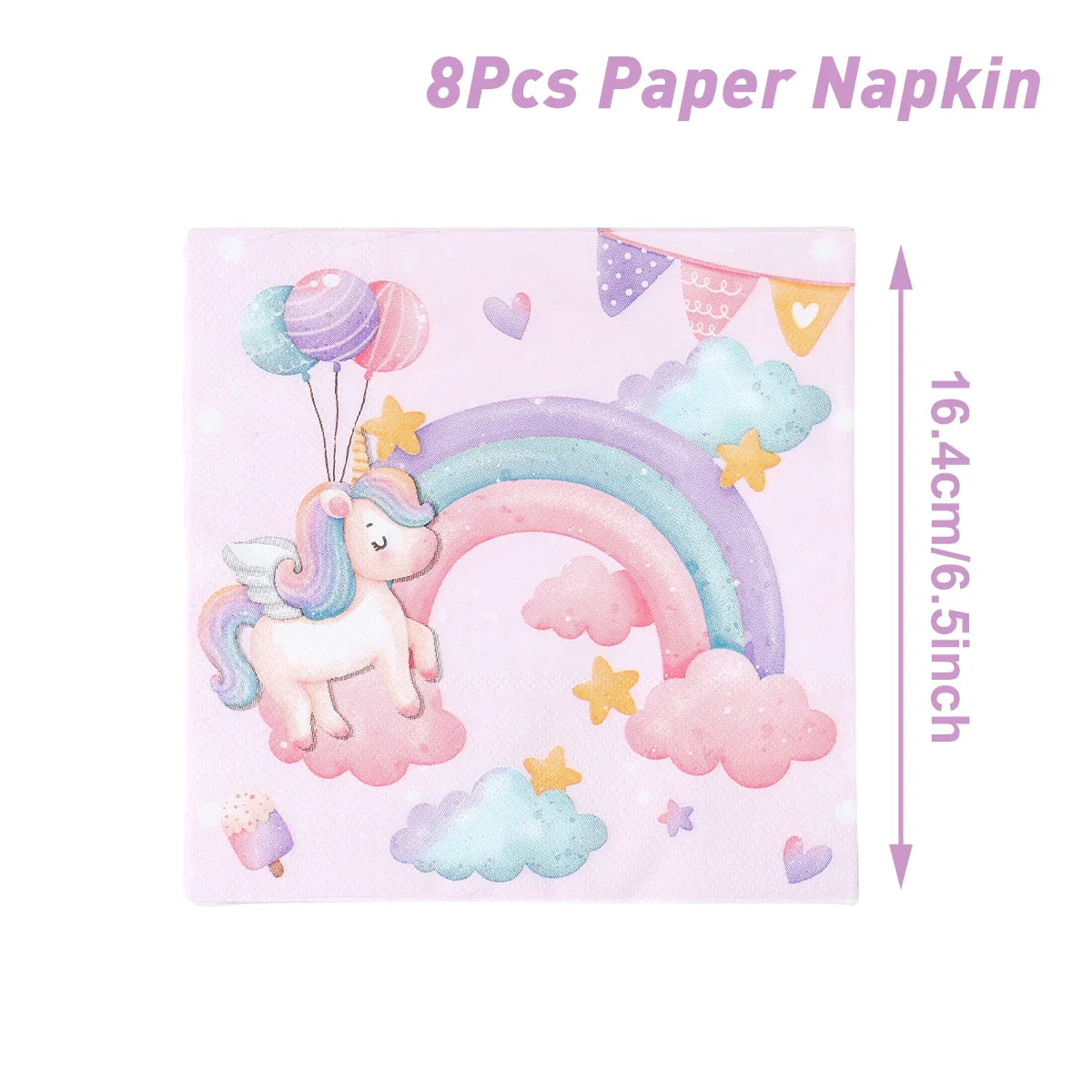 Perfecsy Unicorn Disposable Tableware Set Plates Cups Napkins Birthday Party Decoration Kids Boy Girl Wedding Birthday Party 