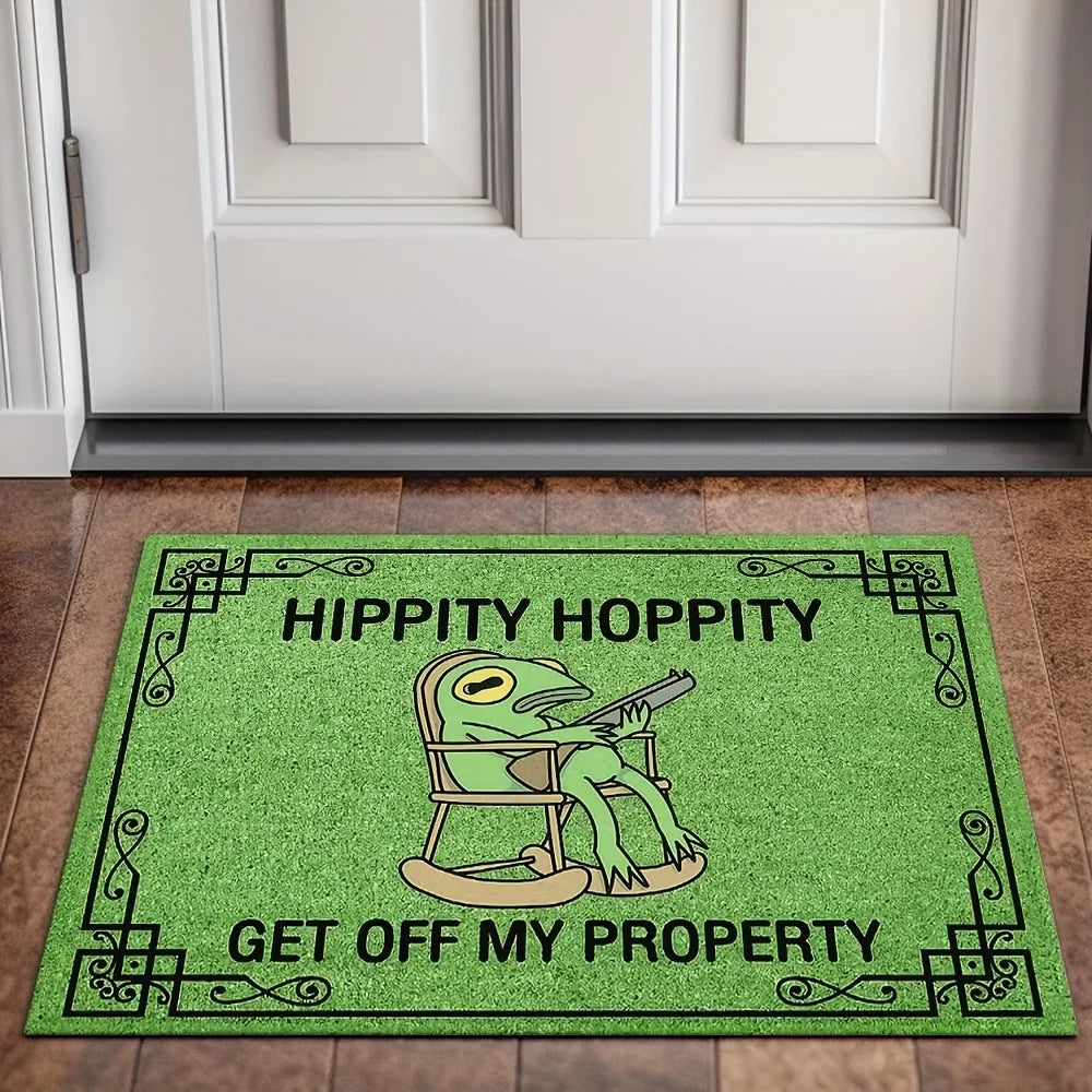 Perfecsy VIKAMA Leisure Frog Carpet Green Doormat Welcome Mat Outdoor Carpet Lightweight Living Room Carpet Rug For Bedroom  