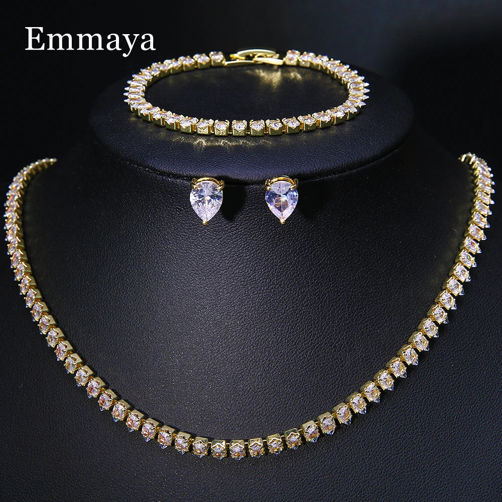 Envy NYC Envy NYC LUX CZ Bridal Necklace & Earrings — Envy NYC branding close-up