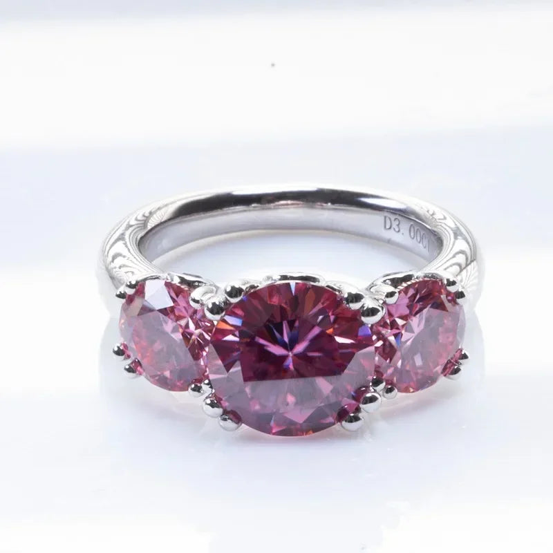 MyClosetAid 2CT Moissanite Ring VVS1 Lab Diamond Solitaire Ring — alternative angle
