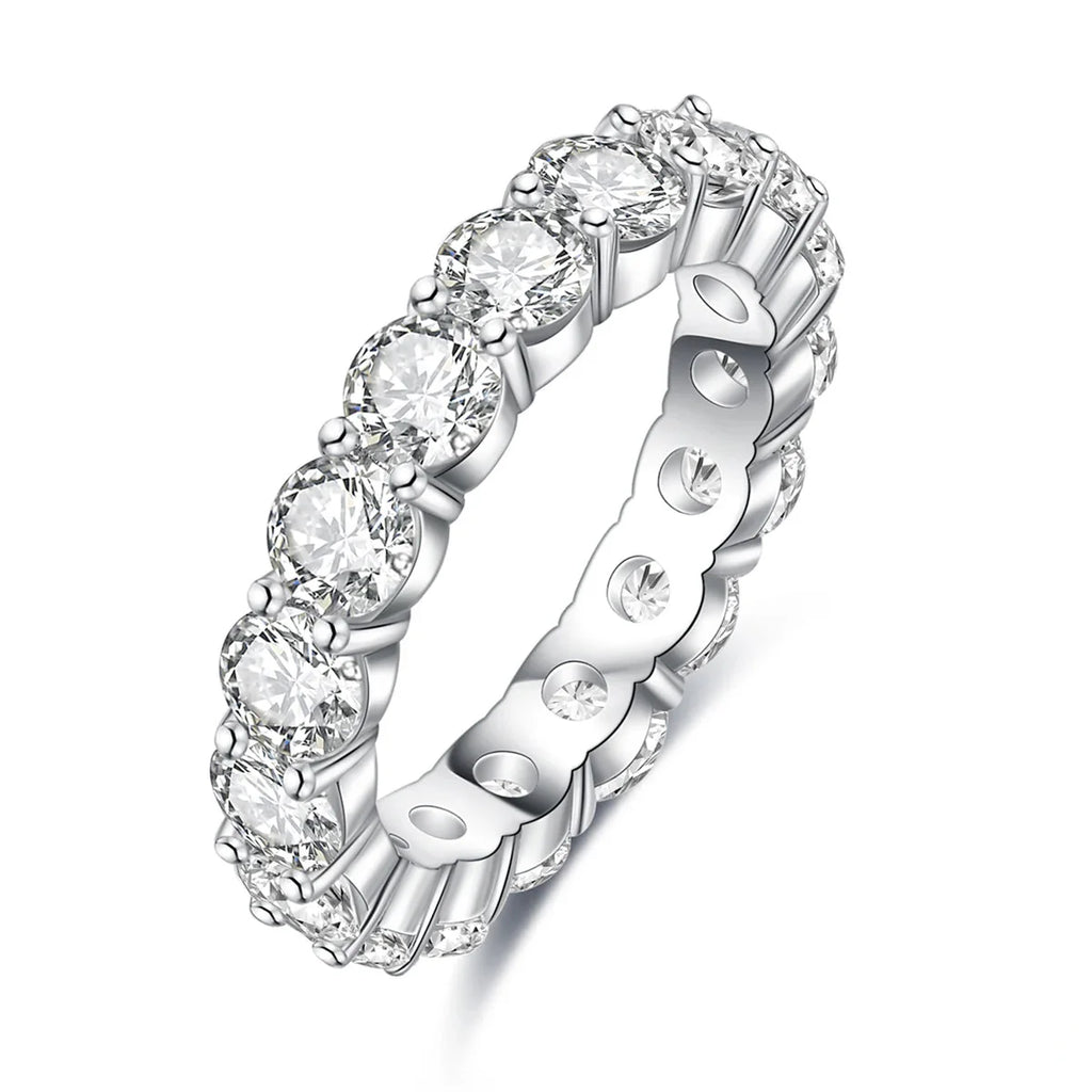 4mm 5cttw D Color Moissanite Wedding Band Ring