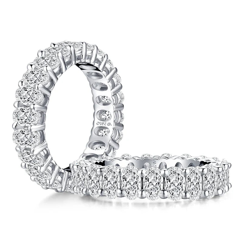 MyClosetAid 925 Sterling Silver Eternity Band — side view