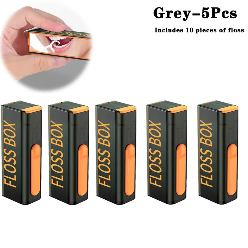 20PCS Dental Floss Dispenser Containing 10Pcs Floss Dental Floss Storage Box Auto Refillable Oral Hygiene Care Floss Pick