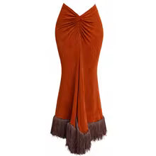 Halter Bandeau Bikini Set Women's Sexy Push Up Swimsuit Long Skirt Beachwear