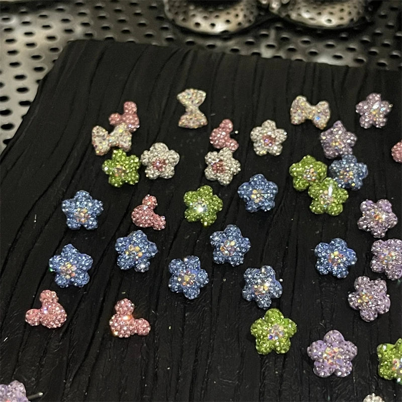 MyClosetAid 1PCS Cute Colorful Rhinestone Flower Love Heart Butterfly Stainless Steel Ear Bone Nail  Earrings — lifestyle con