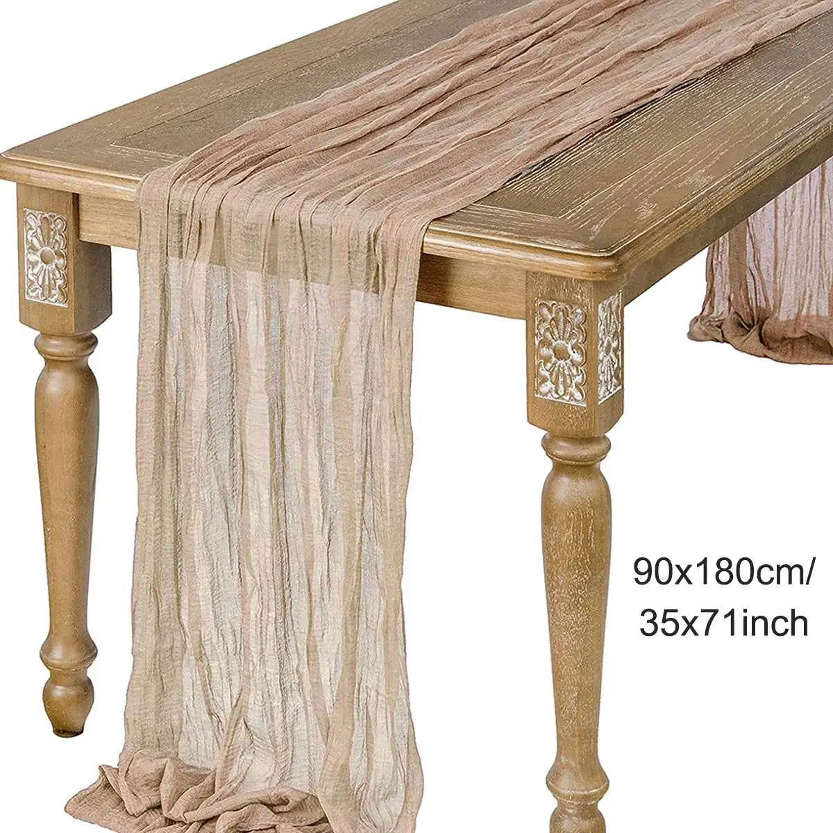 Perfecsy Semi-Sheer Gauze Table Runner Sage Cheesecloth Table Setting Dining Vintage Wedding Party Christmas Banquets Arches 