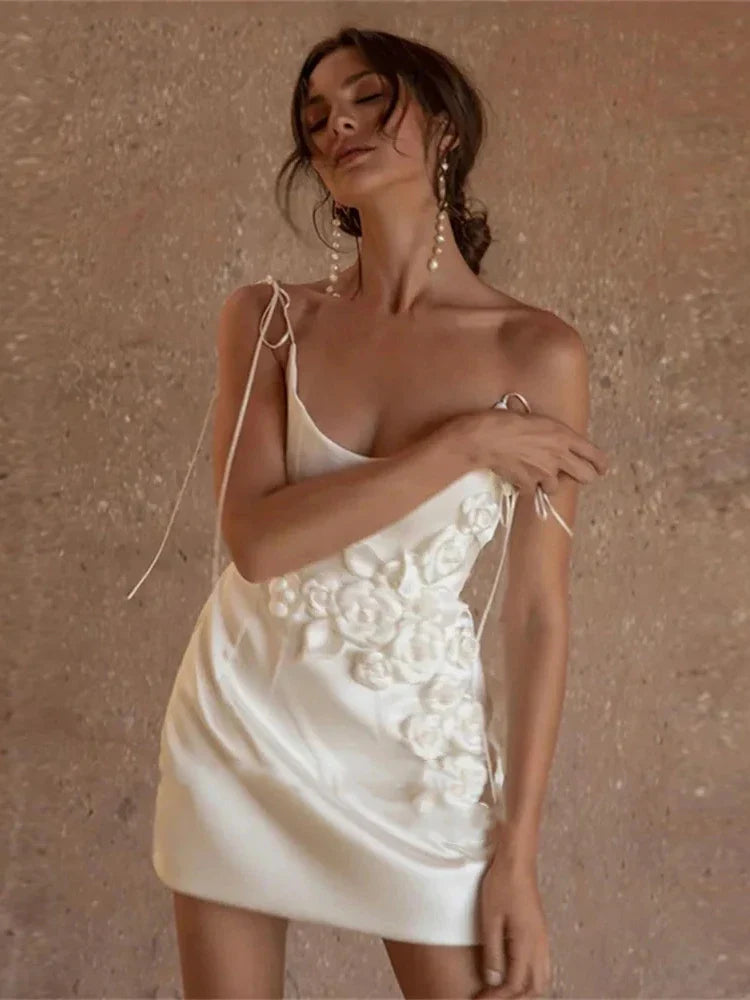 Envy NYC Envy NYC Mini Satin Bridal Gowns With Flowers — product category context