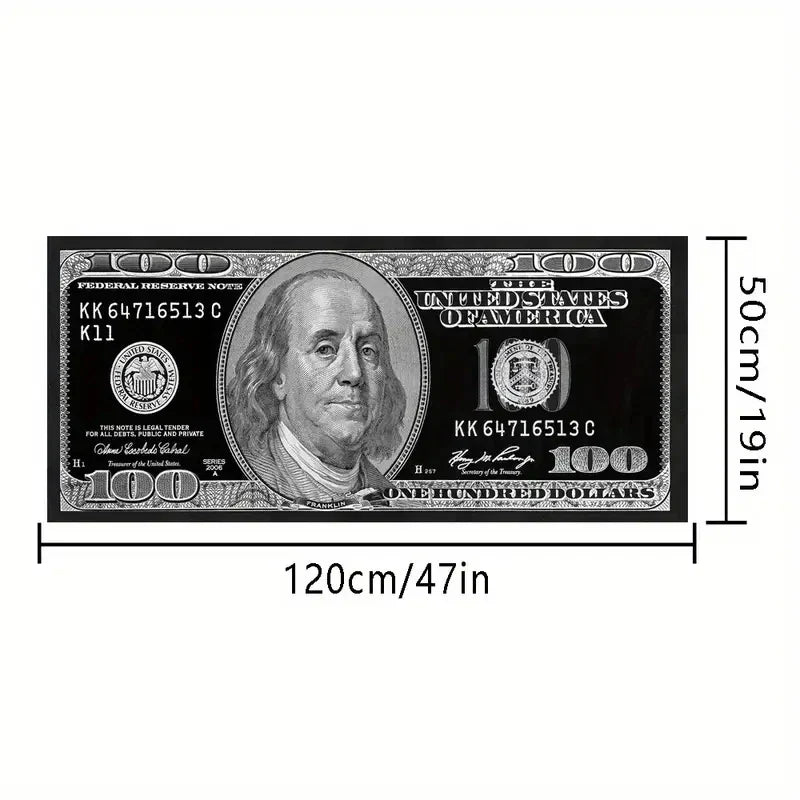 Perfecsy VIKAMA Creative Dollar Striped Rug, Durable and Easy-to-Clean Home Decor, Room and Living Room Decorative Floor Mat 