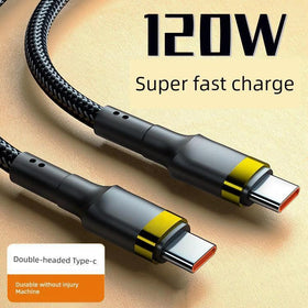 Double-Headed Typec Data Cable Mobile Phone Computer Car Universal Male-to-Male CTOC Flash Charging Cable 2 M Long Fast Charging