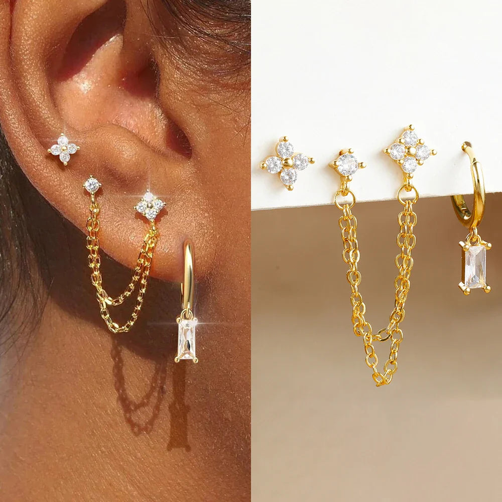 SORI STYLE Zodiac Birthstone Earrings Set for Everyday Celestial Style — main product shot