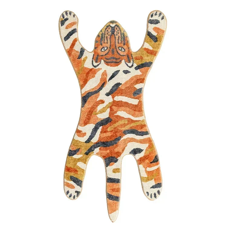 Perfecsy VIKAMA Cartoon Leopard Carpet For Cooling And Warmth, Home Decoration, Bedroom Plush Floor Mat, Living Room Rest Are