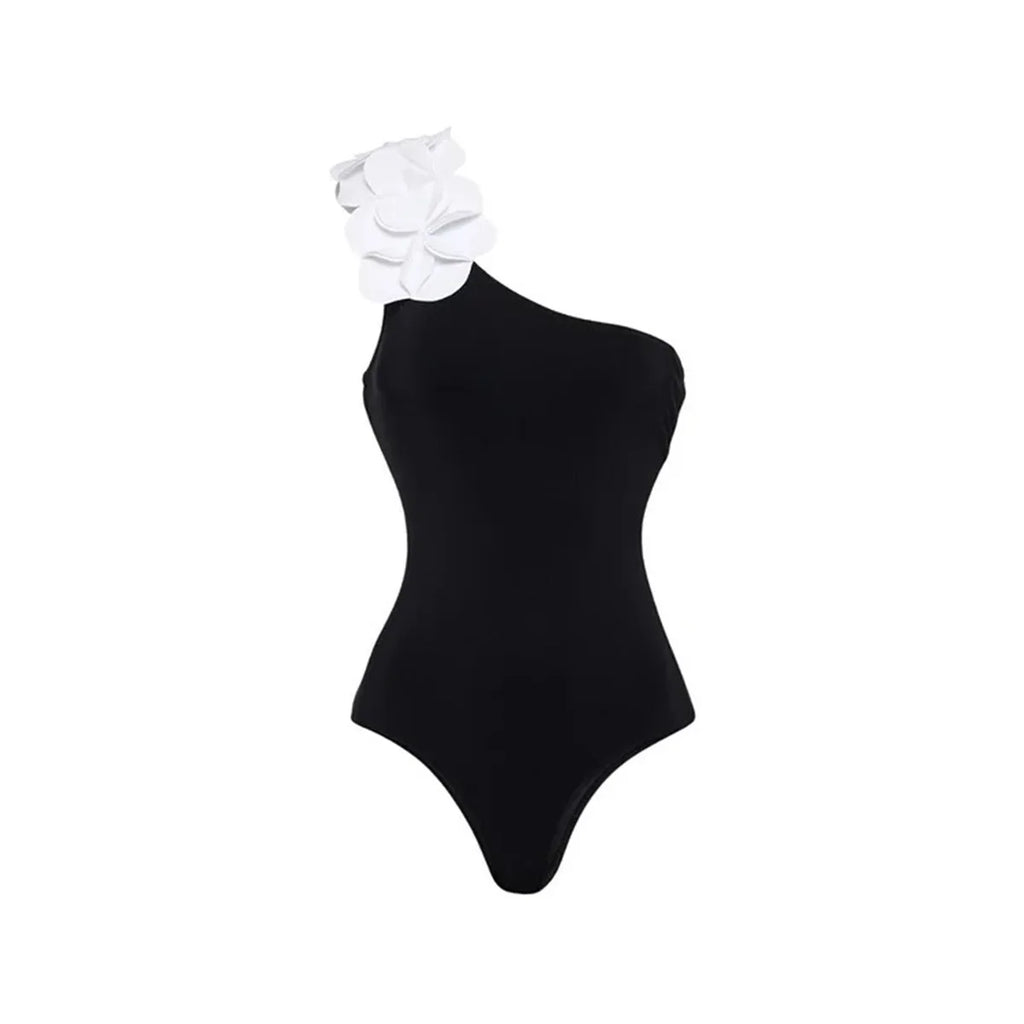 Women's 2 Piece Laser Flower Bandeau Bikini Set Push Up Swimsuit