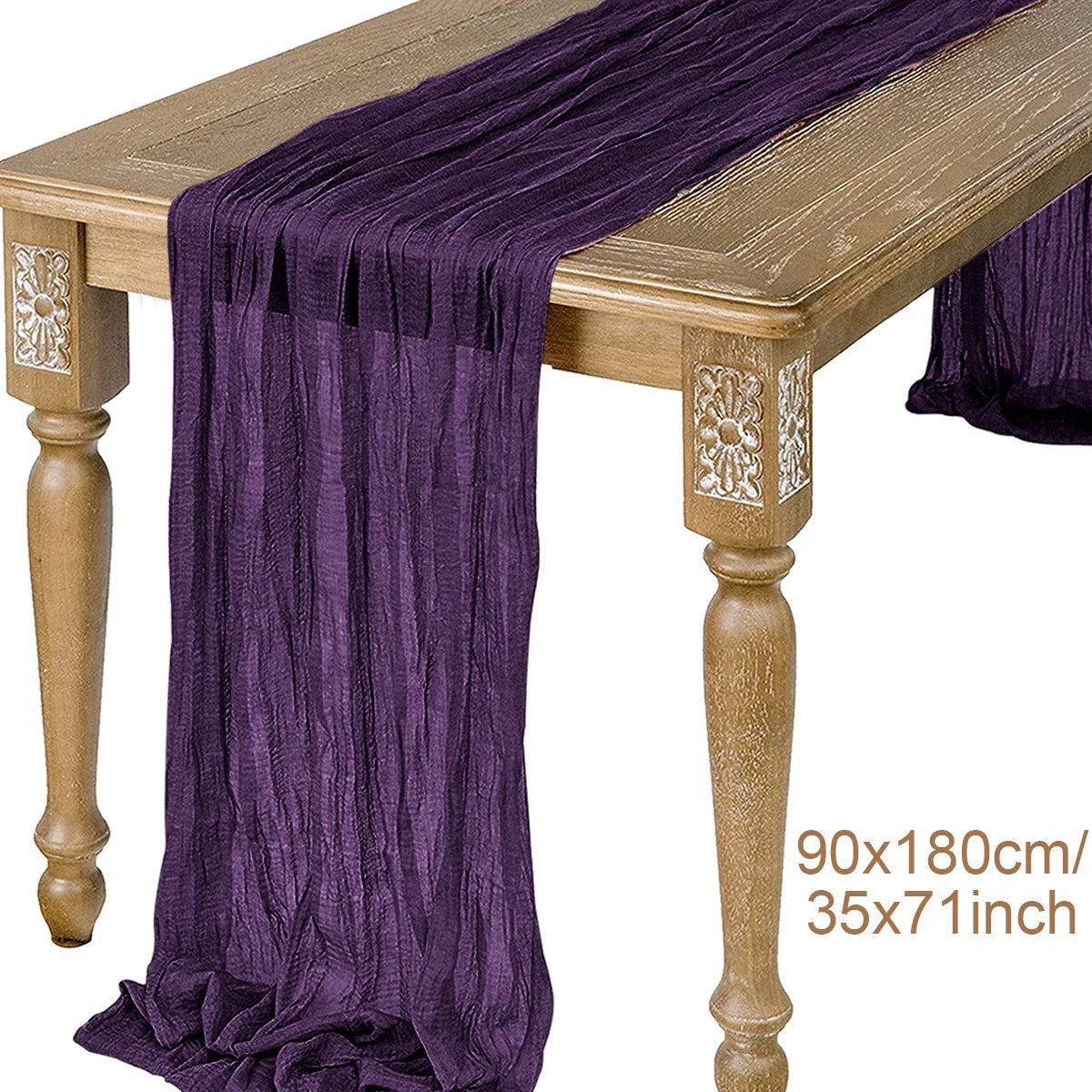 Perfecsy Semi-Sheer Gauze Table Runner Sage Cheesecloth Table Setting Dining Vintage Wedding Party Christmas Banquets Arches 