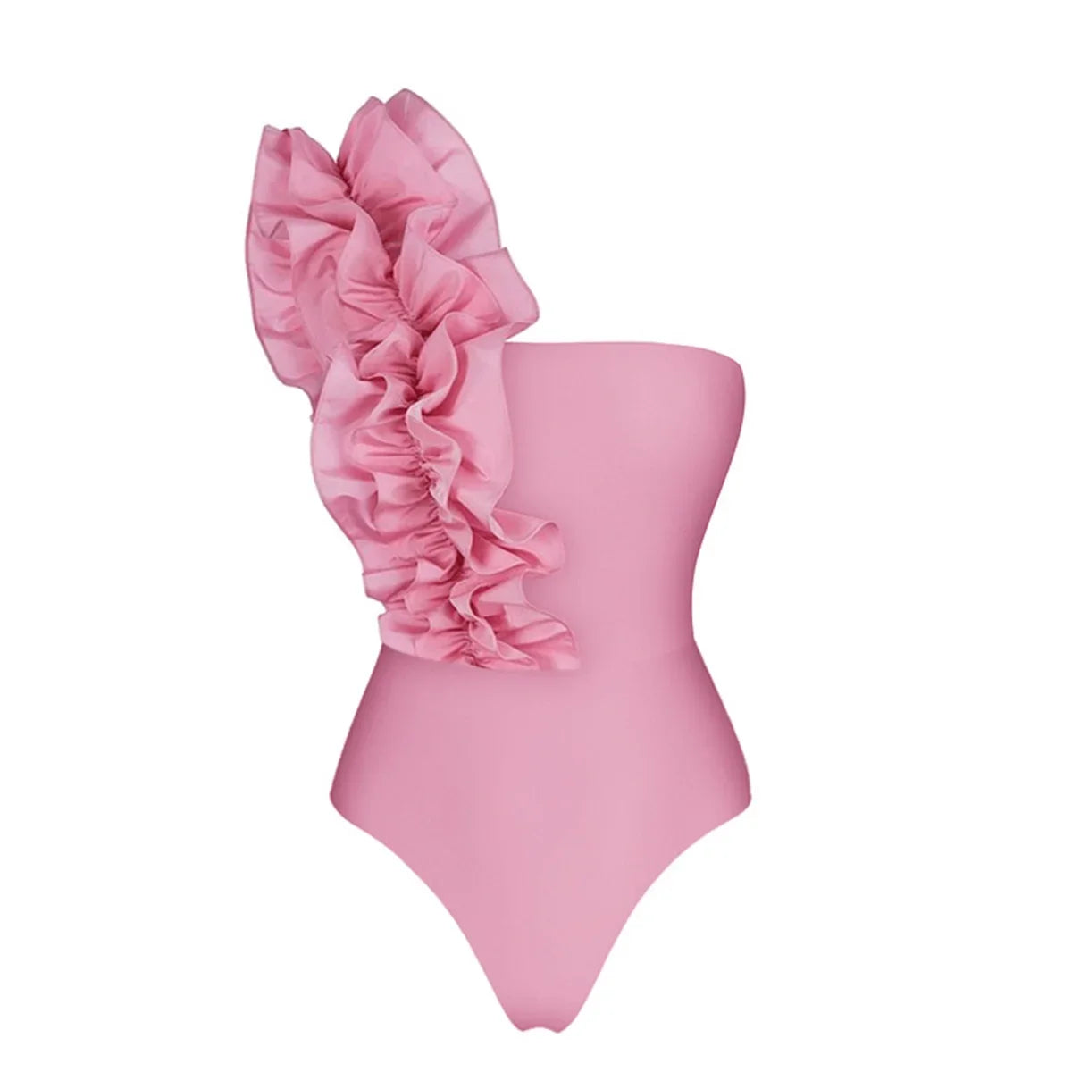 Women's 2 Piece Laser Flower Bandeau Bikini Set Push Up Swimsuit