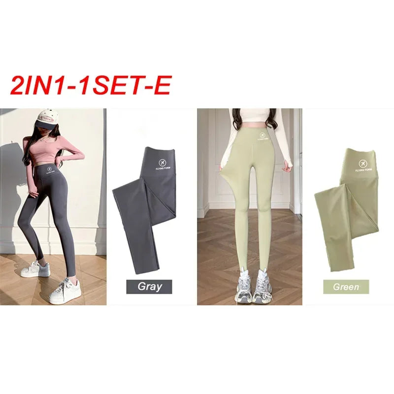 M-XL Shark pants women wear spring  autumn winter thin high-waisted belly lift hip yoga tights small feet black leggings