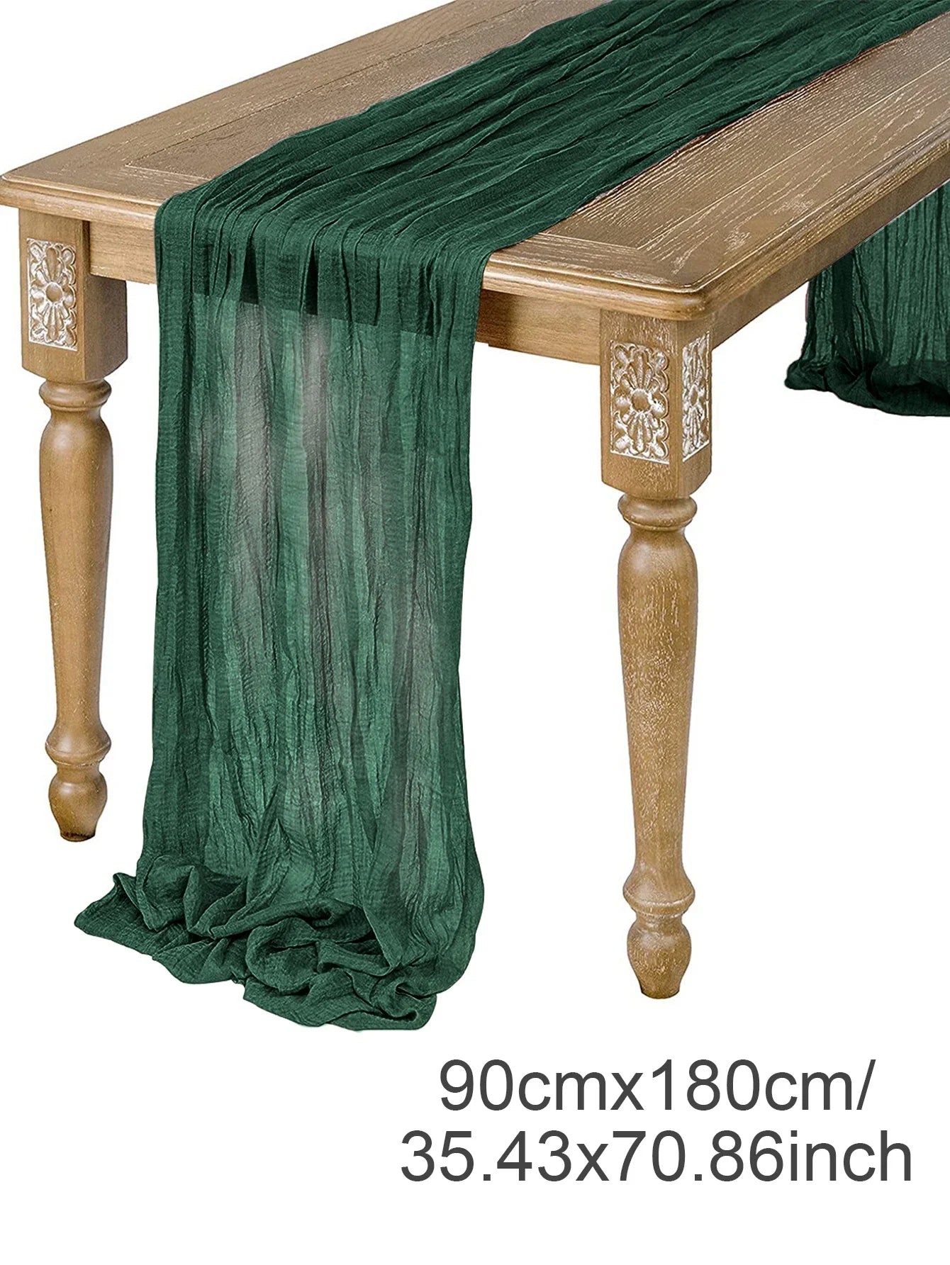 Perfecsy Semi-Sheer Gauze Table Runner Sage Cheesecloth Table Setting Dining Vintage Wedding Party Christmas Banquets Arches 
