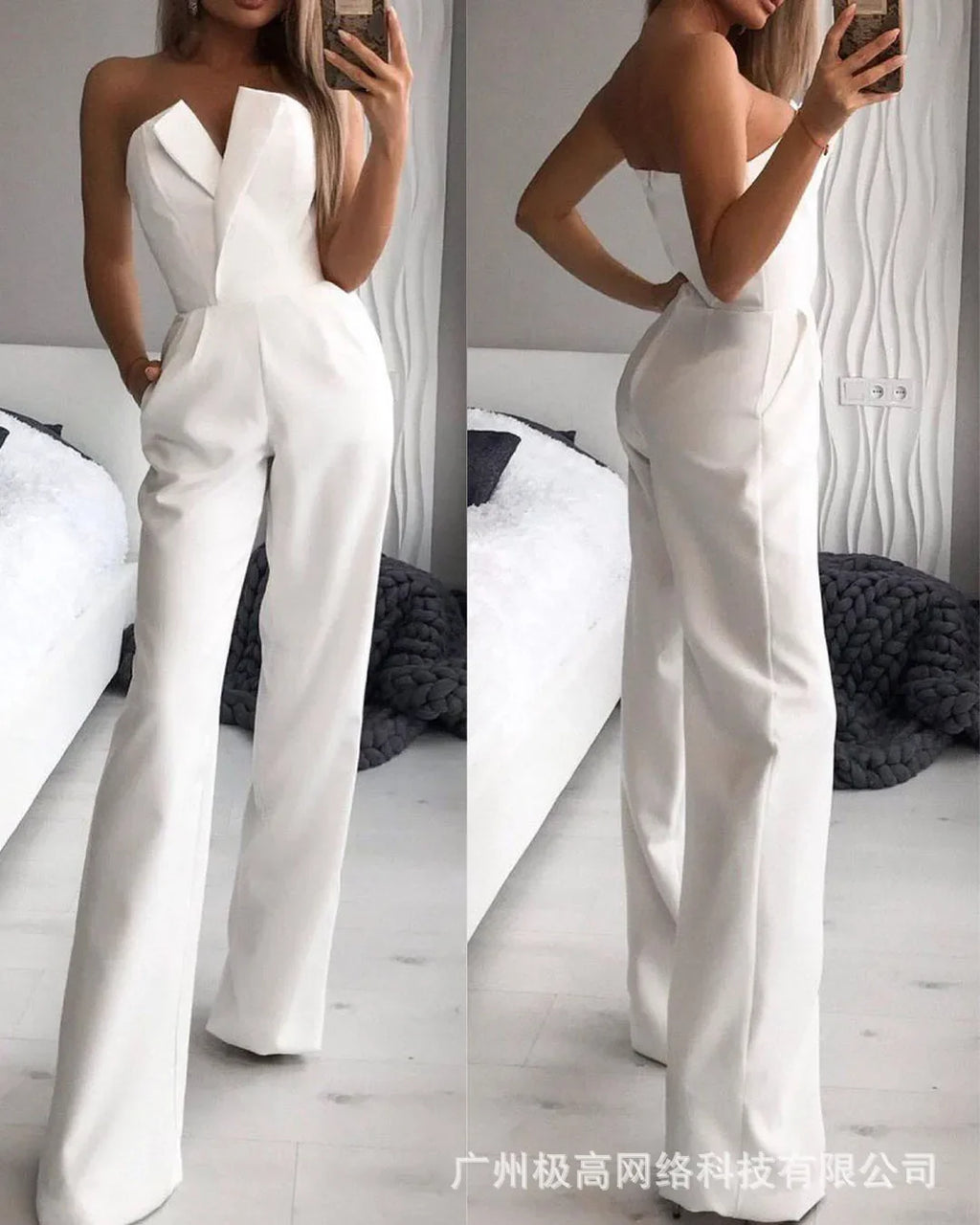 Envy NYC Envy NYC Wide Leg Strapless Jumpsuit — main product shot