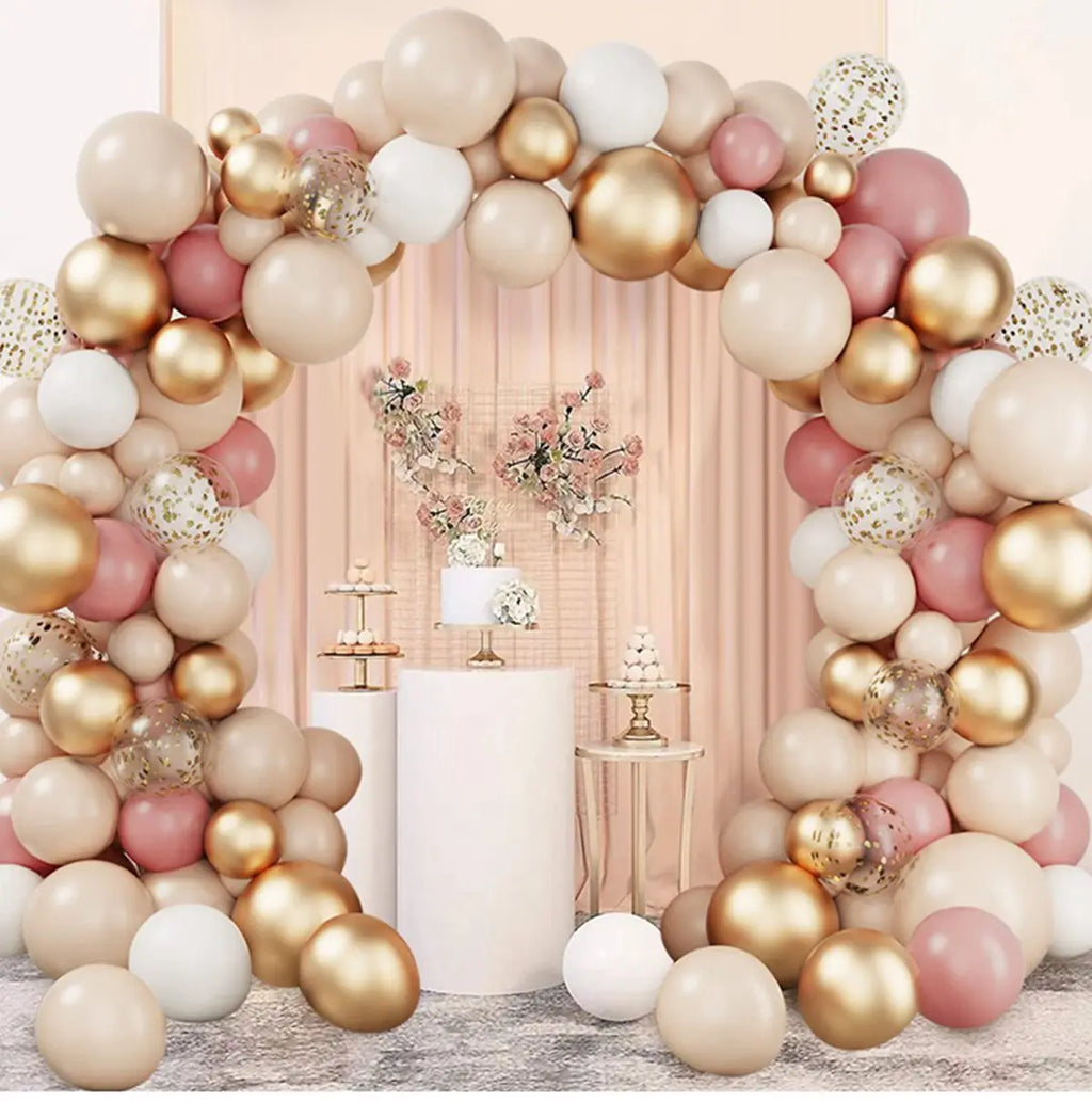 Perfecsy Tender Pink Gold Balloon Garland Arch Kit Wedding Birthday Party Decoration Adult Kids Baby Shower Decor Ballon Wedd