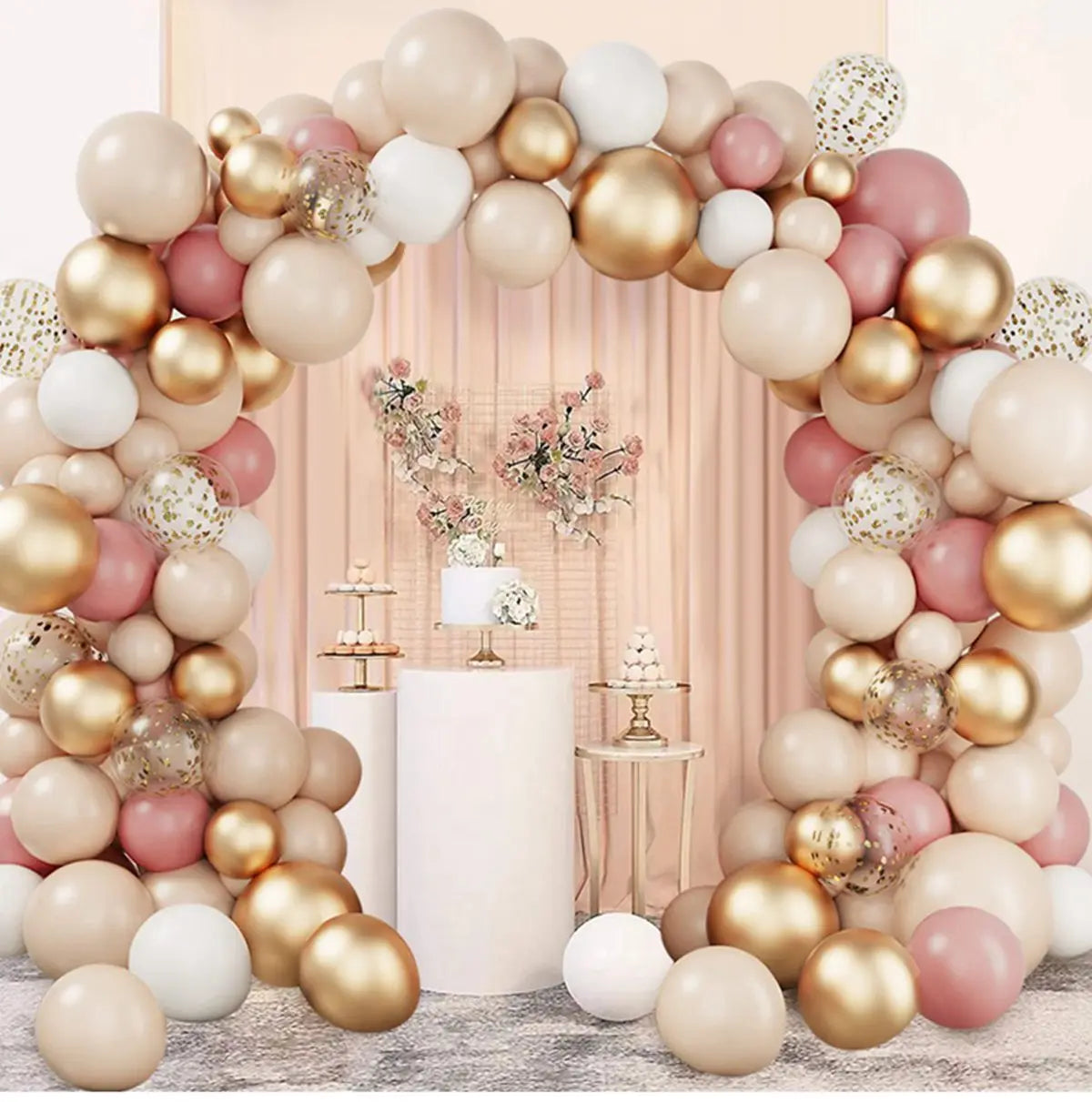 Perfecsy Tender Pink Gold Balloon Garland Arch Kit Wedding Birthday Party Decoration Adult Kids Baby Shower Decor Ballon Wedd